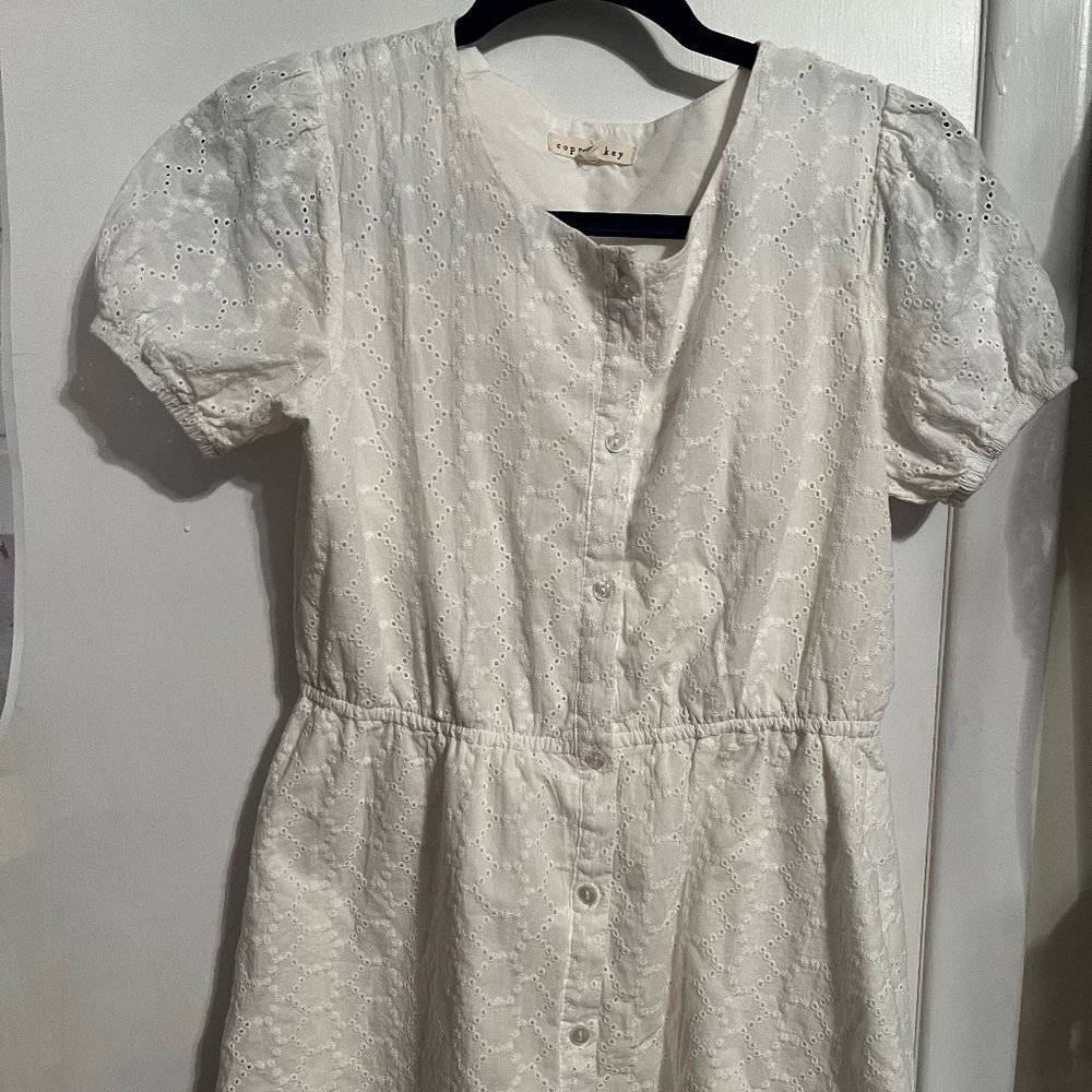 COPPER KEY EYELET LINED DRESS GIRLS SZ 16 XL